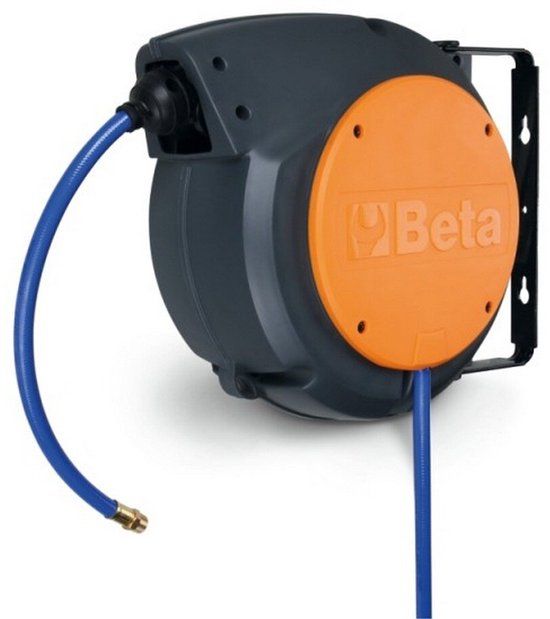 BETA TOOLS Beta 1900S 8X10 Automatische veerslanghaspel | schokbestendig plastic lichaam | voor gebruik met lucht of water