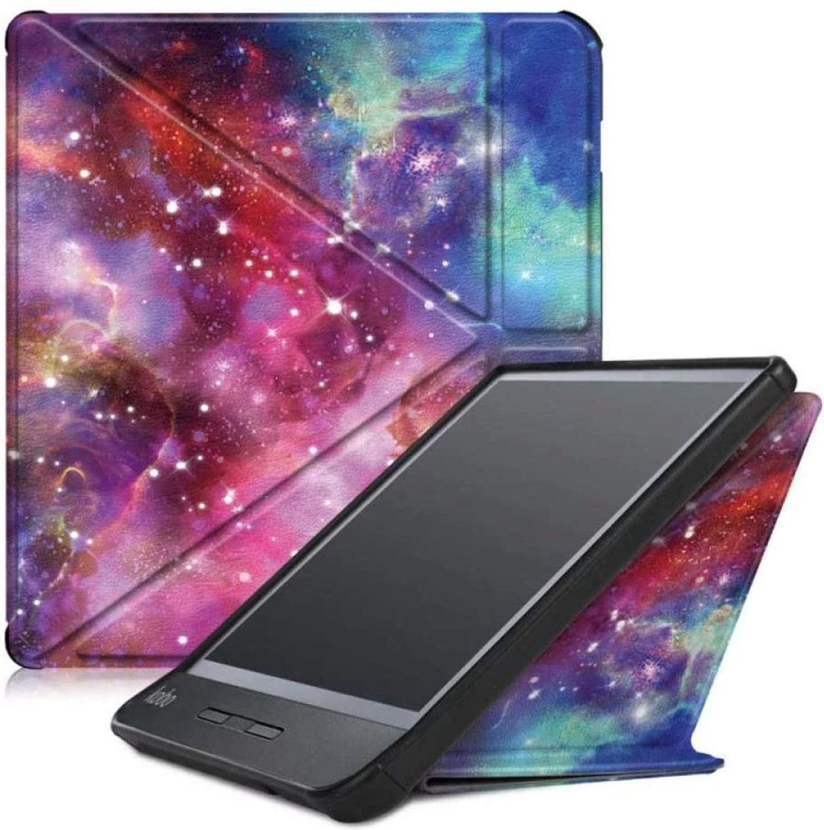 Ntech Kobo Clara HD hoes Galaxy Print Bookcase - Kunstleer