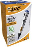 BIC Permanent Marker Marking 2000 ECOlutions, Round Tip, 1.7 mm, Blue, Box of 12