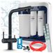 Ari robinet de cuisine 3 voies Venom, noir mat, robinet extractible, incluant système de filtration d'eau Aquaphor Ro-202S Pro