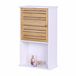 Merkloos Relaxdays Hangkast badkamer - 70x40x20 cm - bamboe deur