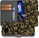 B2Ctelecom Gouden Bloemen Google Pixel 9a Portemonnee Hoesje