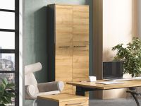 Armoire AGENDARME 2 portes 197 cm chêne grandson/graphite