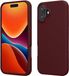 kwmobile telefoonhoesje geschikt voor Apple iPhone 16 - Hoesje met siliconen coating - Smartphone case in bordeaux-violet