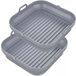 KLAUSBERG 2-teiliges Airfryer-Backform-Set aus Silikon - Grau