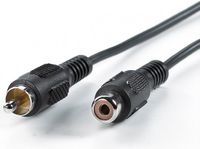 Value Cinch verlengkabel simplex M/F, 10 m, zwart