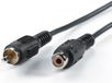 Value Cinch verlengkabel simplex M/F, 10 m, zwart