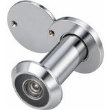 Amig Kijkgaatje Mod. 3 Goud en Zilver met Superhoeklens voor Binnen- en Buitendeuren - Messing - Dubbele afwerking: Goud en Mat Chroom - Diameter 14 mm - Deurdikte 35-60 mm