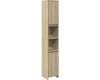 vidaXL Badkamerkast 30x30x183,5 cm spaanplaat Sonoma eikenkleurig