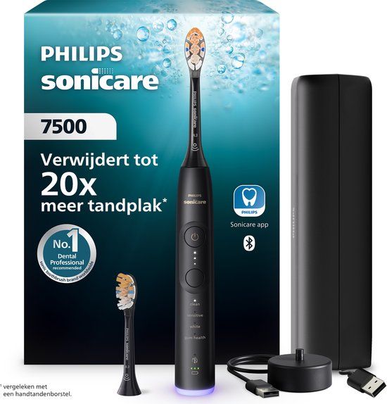Philips Sonicare 7500 Series Elektrische Tandenborstel – Zwart – HX7421/14
