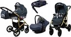 BabyLux® Largo | 4in1 Kinderwagen Set | Grey Geometric | Kombikinderwagen | Kinderwagenset | Iso