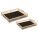 Atmosphera Createur D'Interieur Cosy Plateau Set van 2 Hout Beige
