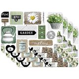 Venilia Garden bedrukte placemats, eetkameronderlegger, voedselveilig, 59102, 30 x 45 cm, 4 stuks