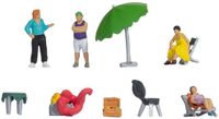 Noch Camperen (4 figuren + accessoires)