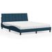 Maison Exclusive - Lit avec matelas « Hanko » bleu 160 x 200 cm, velours