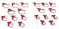 SIXTOL MECHANIC CONNECT SET 20 | Slangklemmen met vleugelmoer | Set van 20 stuks | 10–44 mm | RVS klemmen | Gereedschapsloos monteren