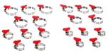 SIXTOL MECHANIC CONNECT SET 20 | Slangklemmen met vleugelmoer | Set van 20 stuks | 10–44 mm | RVS klemmen | Gereedschapsloos monteren