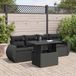 Maison Exclusive - Ensemble de jardin, composé de 5 pièces avec coussins, noir, en polyrotin