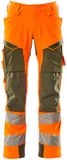 Mascot Accelerate Safe pantalon de travail avec poches genoux hi-vis orange/vert mousse C48