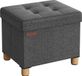 SONGMICS Opvouwbare opbergpoef met voeten, 40 x 32 x 33,5 cm