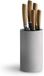 Bloc à couteaux béton - Avec set de 5 couteaux - Acacia - Brosse flexible