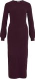 VILA VIKALIA L/S O-NECK ANKLE KNIT DRESS 1/KA Dames Maxi jurken XL Winetasting