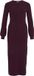 VILA VIKALIA L/S O-NECK ANKLE KNIT DRESS 1/KA Dames Maxi jurken XL Winetasting