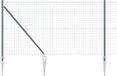 vidaXL Euro-hek - 25 x 1,2 m - PVC-Coated Staal - Groen