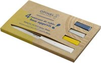Opinel N°125 Bon Appétit Celeste Tafelmessenset - 4-delig - Multicolor - Beukenhout - RVS