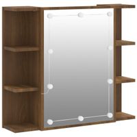 VidaXL Lavabo de salle de bain et meuble-lavabo - Chêne, Marron