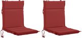 vidaXL - 2-delige - hoogrugkussen - GEMERT - 2 - pcs - 100% - Polyester - Wijnrood
