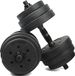 Fitby Dumbells 20 KG - Verstelbare Gewichten voor Krachttraining - Halterset voor Home Gym - Dumbellset van Kunststof - Zwart