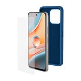 SPC Discovery 3 Pro Protection Pack - siliconen hoes blauw met microvezel binnenvoering + 2 geharde glazen
