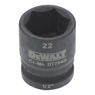 DEWALT dopsleutel kort 22mm 1/2 slagvast