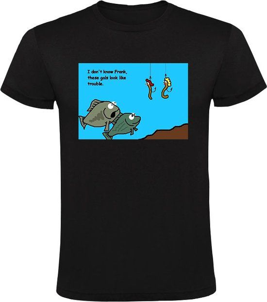 Sol's Vis aas Heren T-shirt - Zwart - Maat S