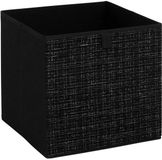 5Five Opbergbox kastmand - zwart/tweed - 31 x 31 x 31 cm
