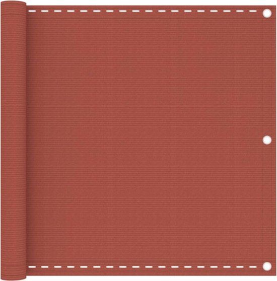 vidaXL Balkonscherm - 90x500 cm - HDPE - Terracotta