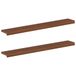 vidaXL - Raamprofielen - 2 stuks - Donkerbruin - 120 x 15 x 2 cm