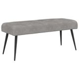 vidaXL Bank met knopen tufting Lichtgrijs 110 x 40 x 46 cm fluweel