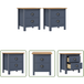 Vidaxl Pin - Tables de chevet Hill 2 pcs Gris 46x35x49,5 cm Pin
