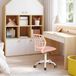 FurnitureR Kinderstoel, bureau, in hoogte verstelbaar, kleurrijke ergonomische jeugdstoel met rugleuning en armleuningen, kinderstoel met 5 wielen, voor kinderen van 3 tot 10 jaar oud, maximale