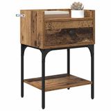 vidaXL Nachtkastje Oudhout 40 x 29 x 60 cm Bewerkt hout