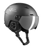 BLACK CREVICE Skihelm met vizier Kirchberg zwart, M (54-57cm)