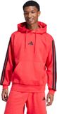 Adidas Sportswear Essentials 3-Stripes Fleece Hoodie - Heren - Rood