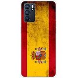 Oppo Siliconen hoesje compatibel met de Spaanse vlag van de Oppo Reno 6 5G