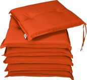 Detex Stoelkussens 6 stuks - Buiten Waterafstotend 43x39x5cm - Oranje