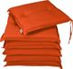 Detex Stoelkussens 6 stuks - Buiten Waterafstotend 43x39x5cm - Oranje