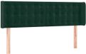 vidaXL Hoofdbord met randen 147x16x78/88 cm fluweel donkergroen
