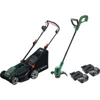 Bosch Rotak 18V2-43 + Bosch Easygrasscut 18 + Bosch Starterset 18V 4,0 Ah (2x)
