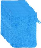 Merkloos / Sans marque BQS Textiles The One Towelling Washandjes - 15x21 cm - 10 stuks - Hotelkwaliteit - 500 g/m² - 100% Gekamd katoen - Aqua
